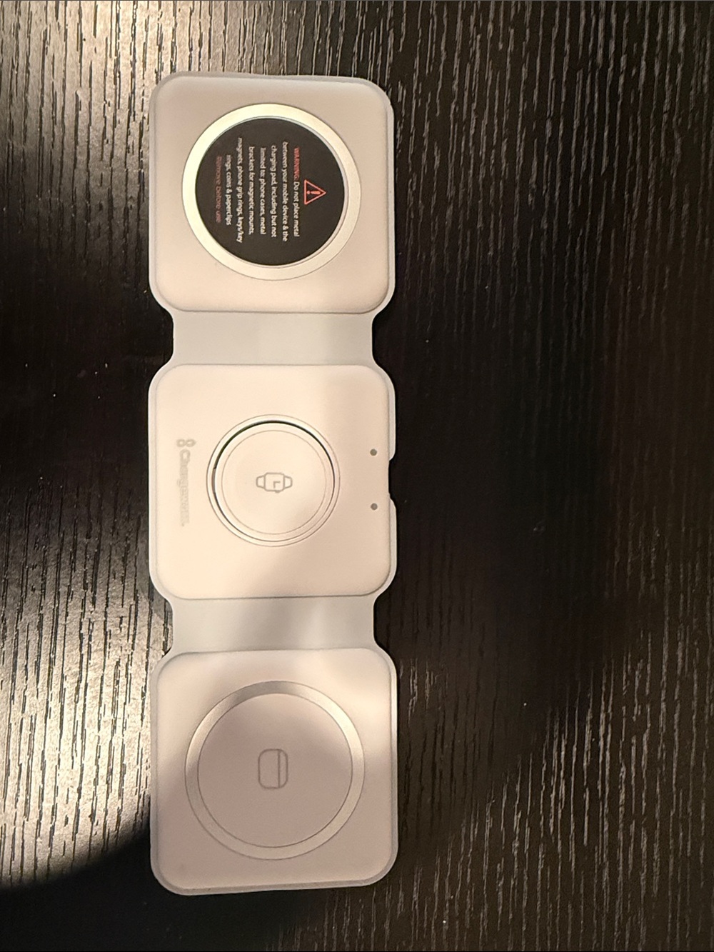 Portable Foldable Triple Wireless Charger - White